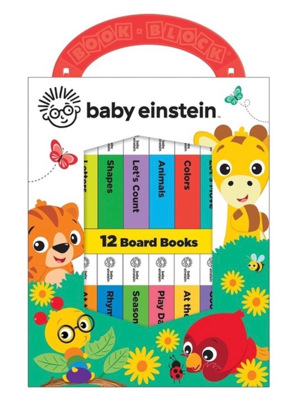Baby Einstein 12-Book Board Set - Bright Multicolor Early Learning Books